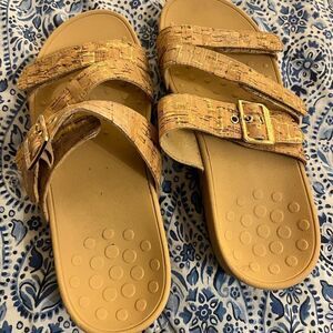 vionic cork wedge sandals
